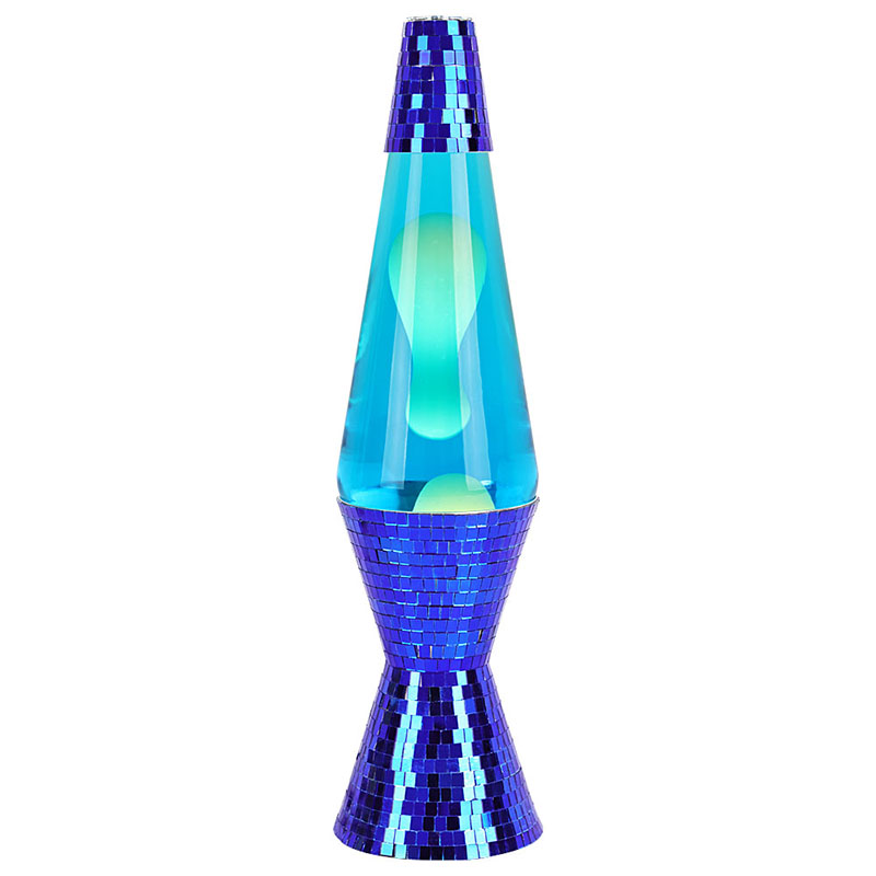 Lampe à lave de 15 pouces avec bouteille bleue