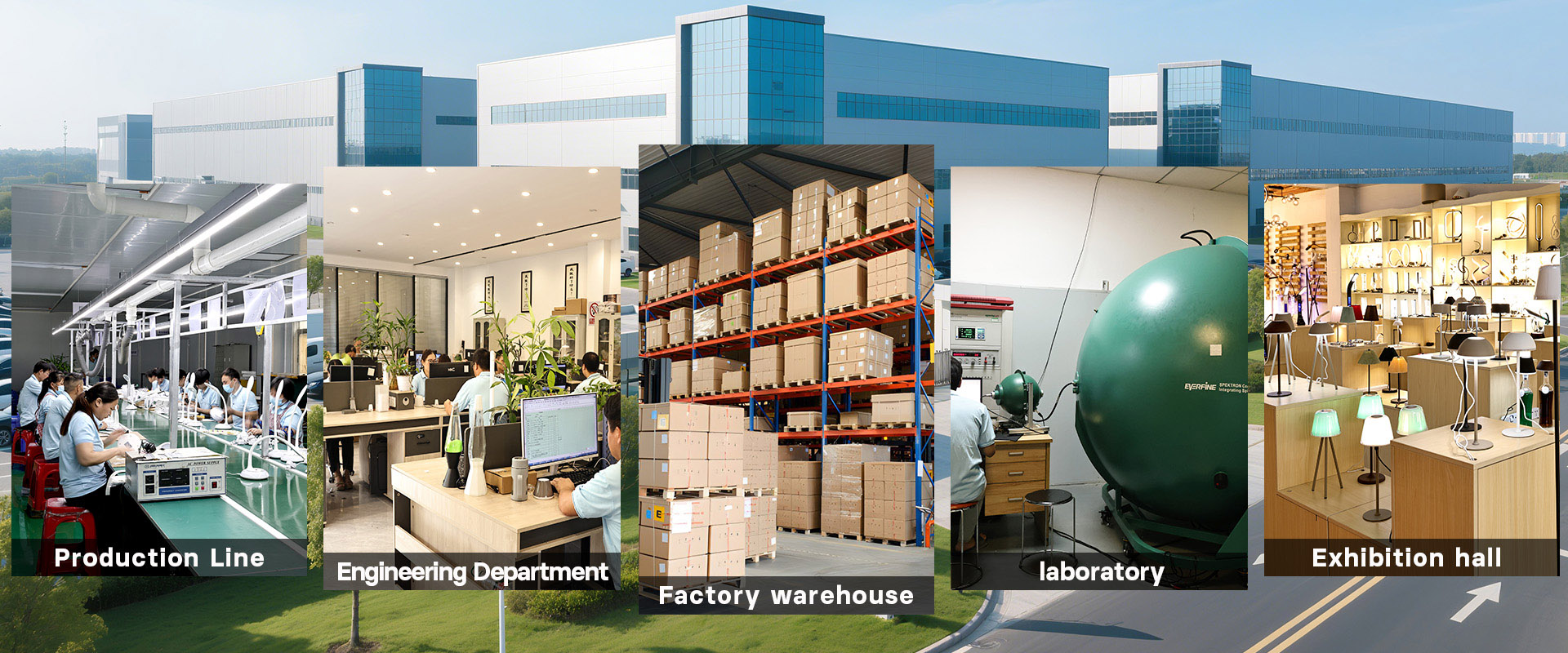 Usine de lampes à pince