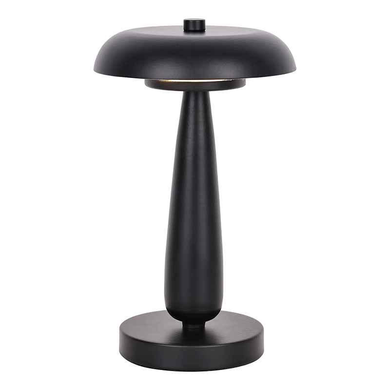 Lampe de bureau noire avec batterie