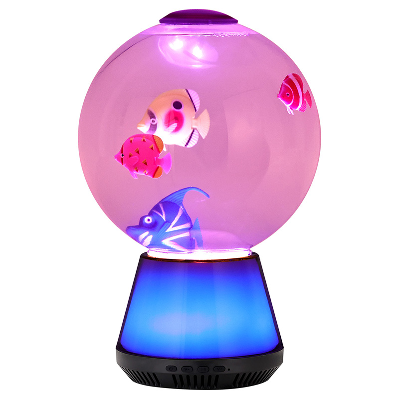 Base à changement de couleur et lampe méduse à lecture de musique Bluetooth