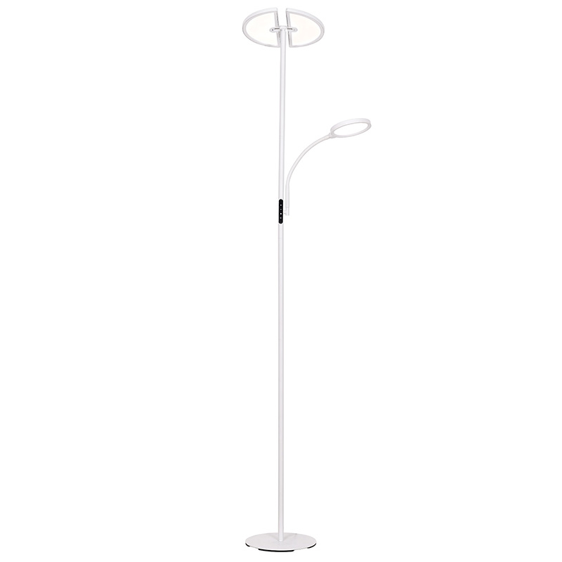 Lampadaire LED contemporain double lune