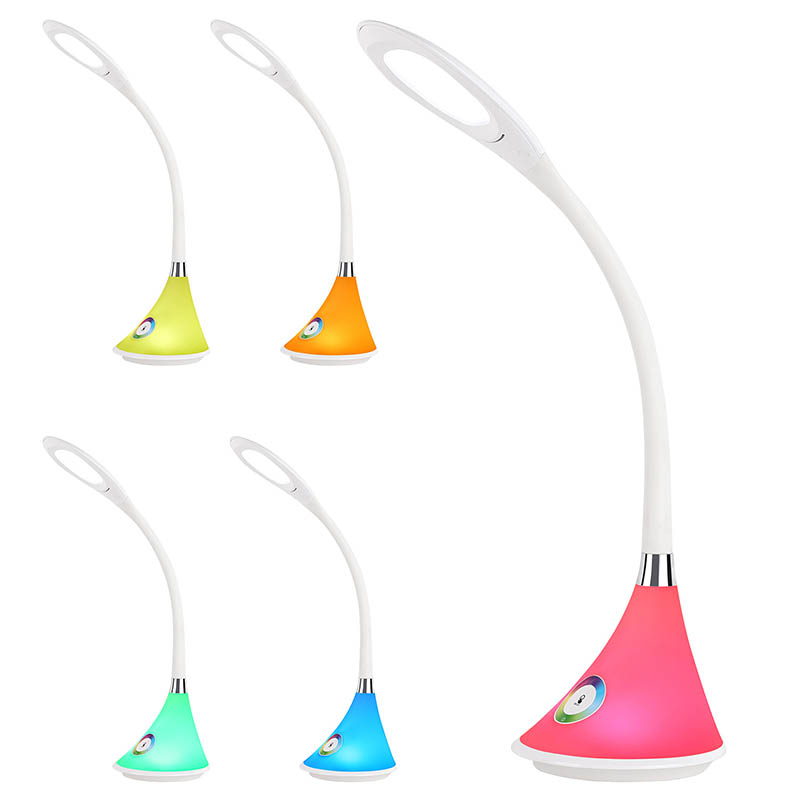 Lampe de bureau LED de libellule avec base RVB
