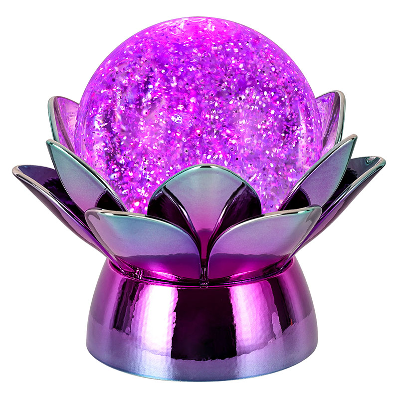 Veilleuse élégante boule de cristal Lotus