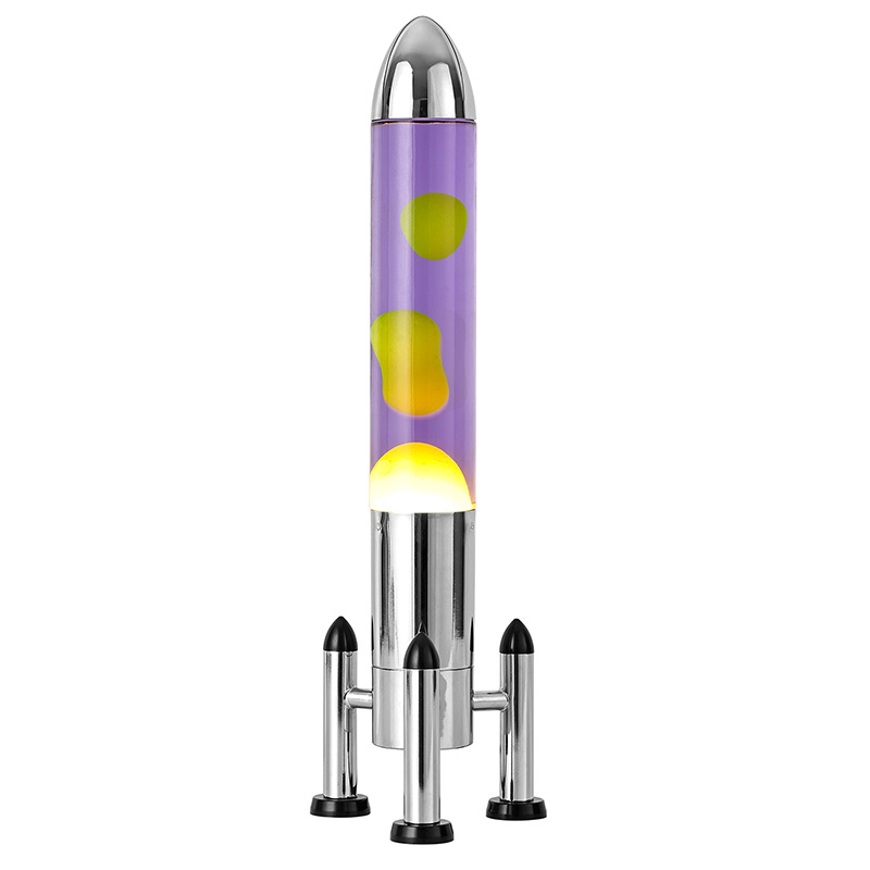 Grande lampe à lave LED avec abat-jour fusée