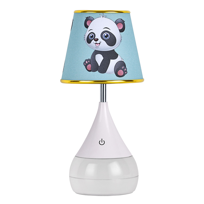 Lampe de bureau LED avec abat-jour en tissu ours