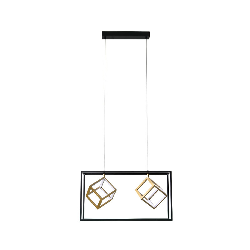 Lampe à suspension LED avec lumière carrée