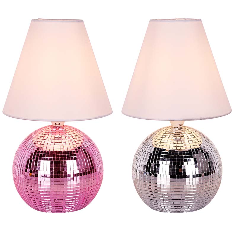 Lampe de table LED avec boule de verre