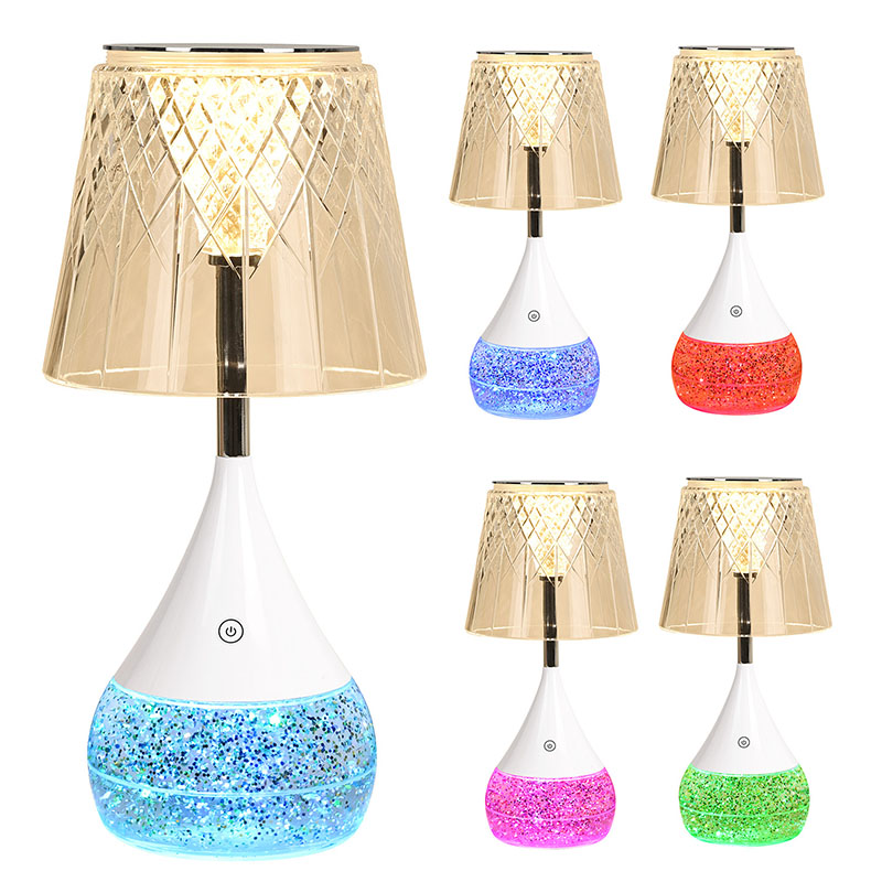 Lampe de bureau Cone Arte de luxe avec abat-jour en cristal