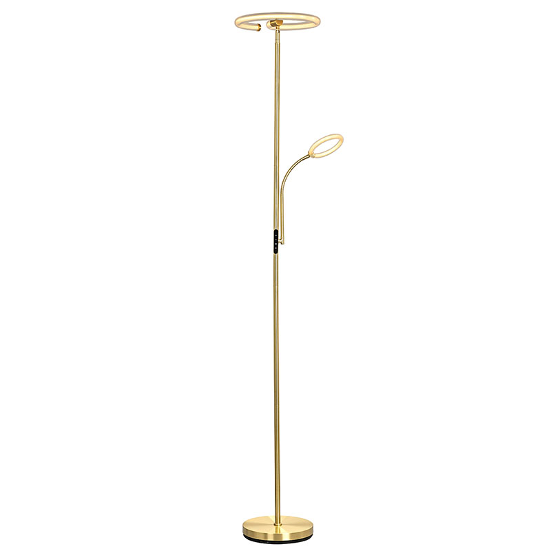 Lampadaire LED doré de luxe pour salon