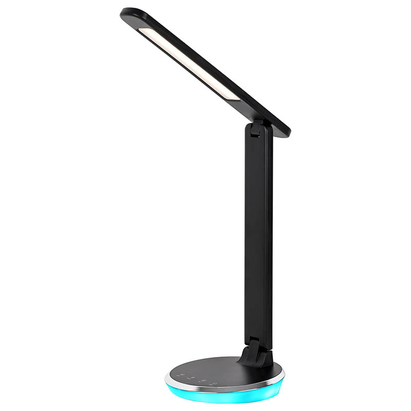 Lampe de bureau LED moderne avec base RVB à changement de couleur