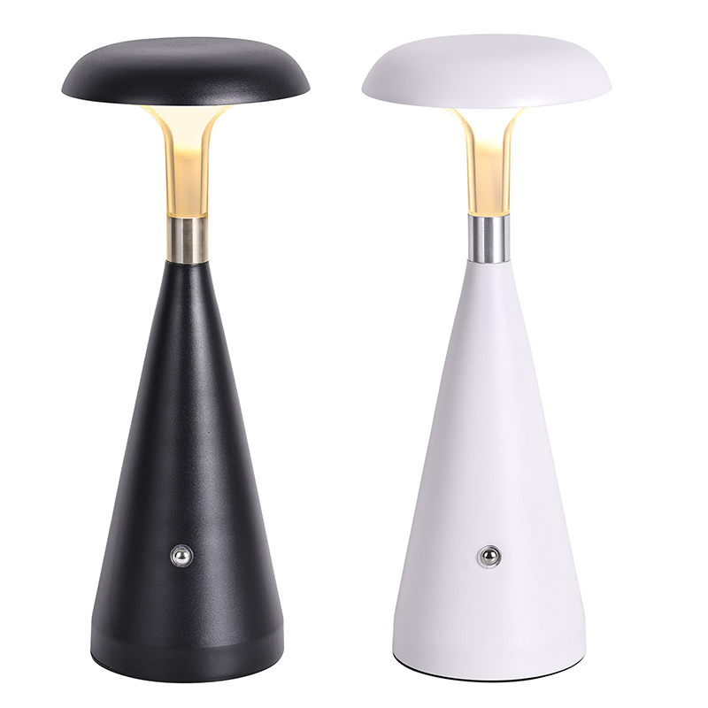 Lampe de bureau LED de luxe moderne avec abat-jour champignon