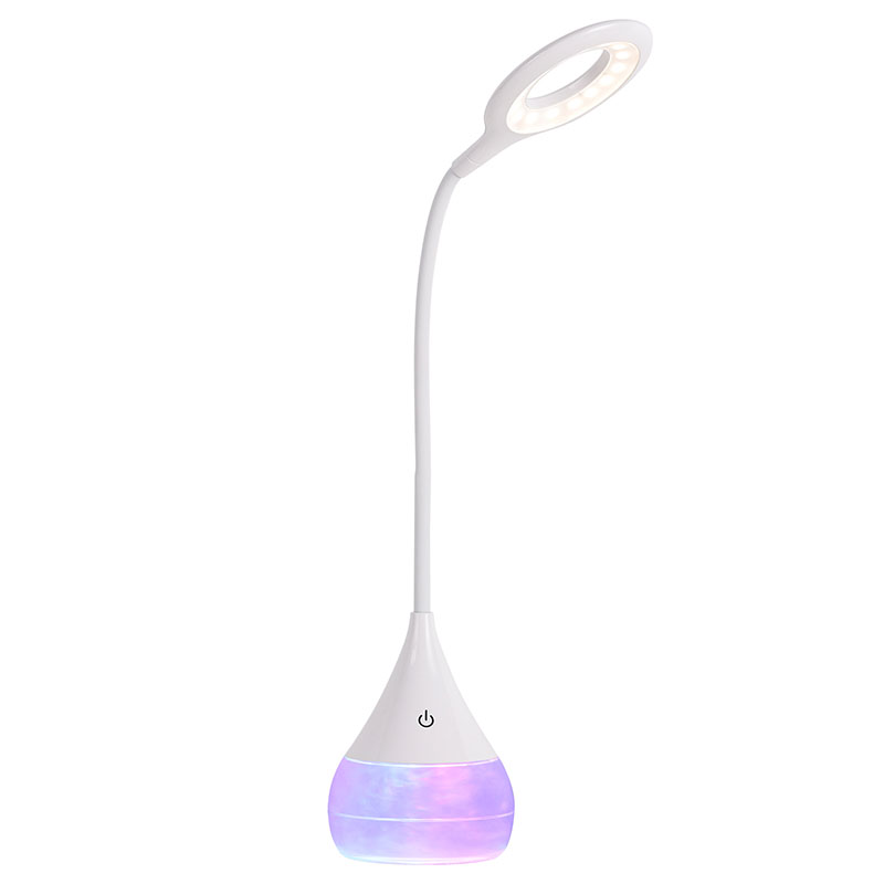 Lampe de bureau LED à base liquide nuageuse RVB avec abat-jour réglable