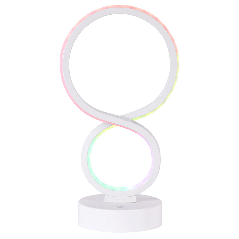 Lampe de bureau LED RVB avec 8 abat-jour