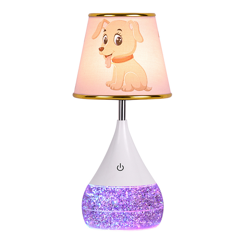 Lampe de bureau à LED liquide RVB avec abat-jour en tissu canard