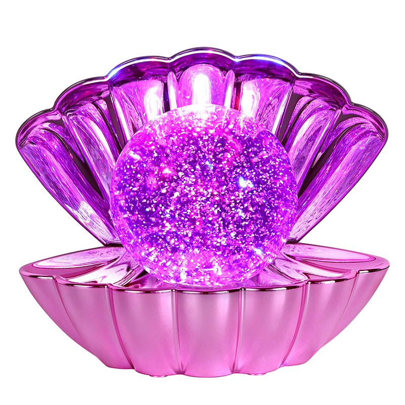 Lampe Shell RVB avec liquide pailleté