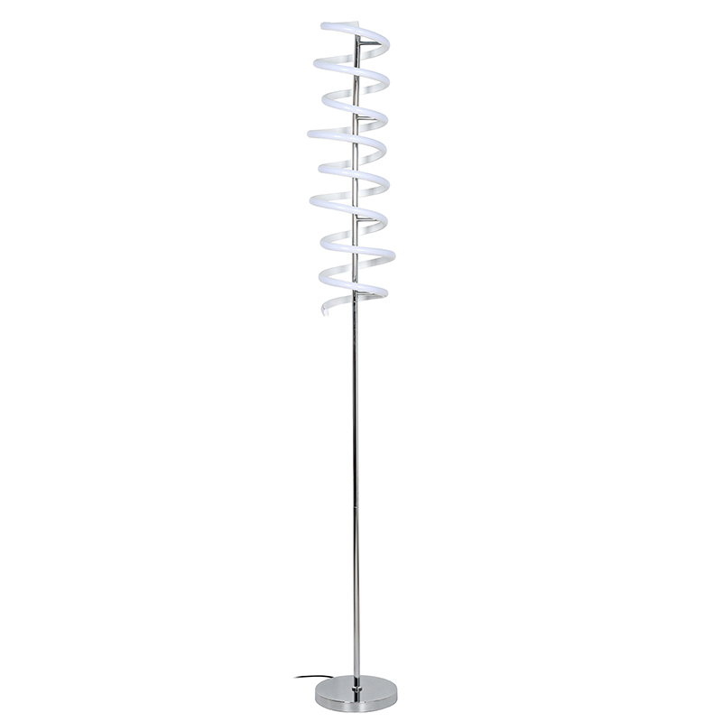 Lampadaire LED en forme de spirale