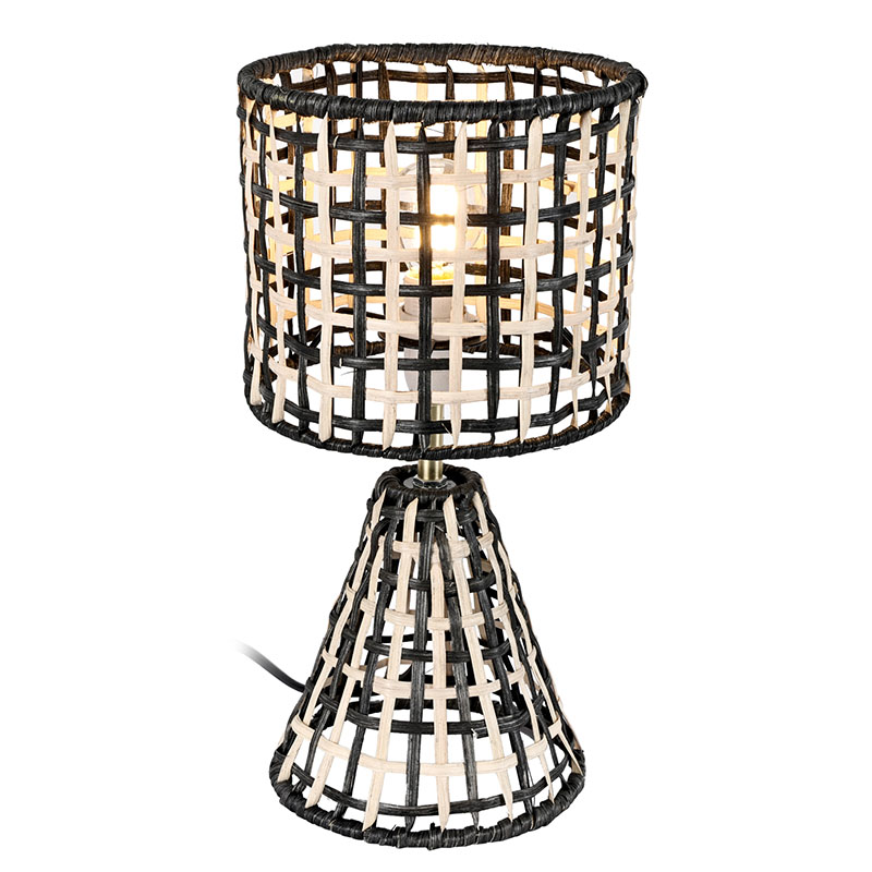 Lampe De Table Avec Tissage De Bambou