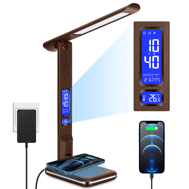 Lampe de bureau LED chargeur sans fil